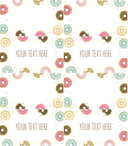 Food Labels Donut Pink White 0050 design preview