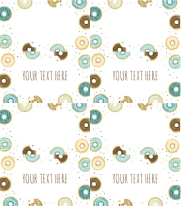 Food Labels Donut Blue White 0050 design preview
