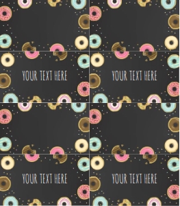 Food Labels Donut Pink Chalk design preview
