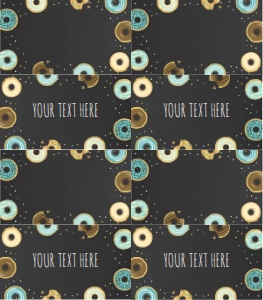 Food Labels Donut Blue Chalk design preview