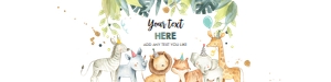 Water Bottle Labels Safari Animals Party Hats Boy design preview