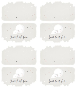 Food Labels Moon Neutral design preview