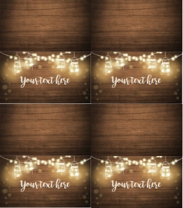Food Labels Rustic Wood String Lights design preview