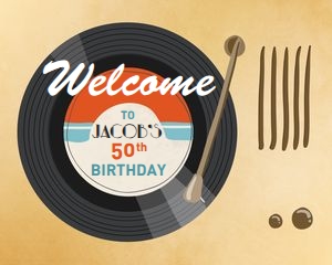 Welcome Sign Vintage Vinyl design preview