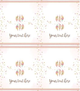 Food Labels Feathers White design preview