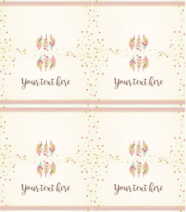 Food Labels Feathers Creme design preview