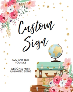 Custom Sign Floral White 8x10 design preview