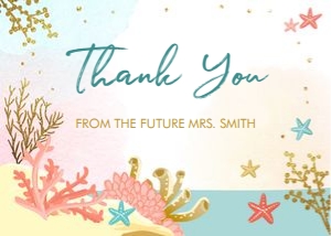 Thank You Card Beach design preview