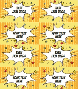 Food Labels Super Hero Yellow design preview