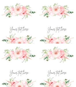 Food Labels Botanical Flowers design preview