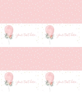 Food Labels Floral Balloon Pink design preview