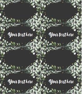 Food Labels Greenery Black design preview