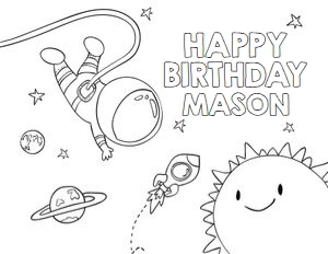 Coloring Page Outer Space design preview