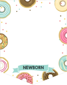 Monthly Photo Banner Donut Girl design preview