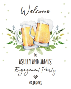 Welcome Sign Love is Brewing White design preview