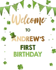 Welcome Sign Lucky One White design preview