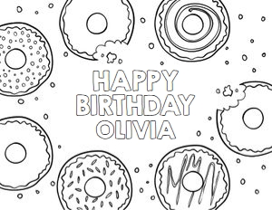 Coloring Page Donuts design preview