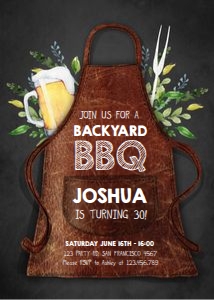 Birthday Invitation BBQ Chalk: Birthday Invitation BBQ Chalk
