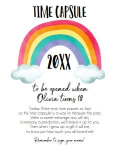 Time Capsule Rainbow Watercolor White design preview