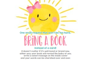 A Ray Of Sunshine Bring a Book Card Girl design preview