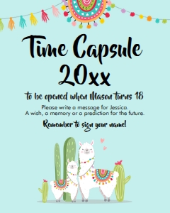 Time Capsule Llama Blue design preview