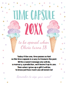 Time Capsule Ice Cream Cone Pink Purple design preview