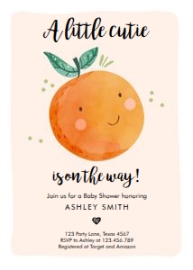 Baby Shower Invitation Little Cutie Neutral design preview