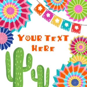 Favor Tag Fiesta Cactus White design preview