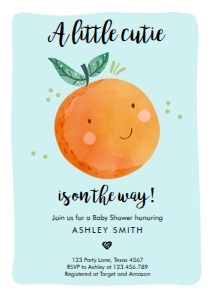 Baby Shower Invitation Little Cutie Blue design preview