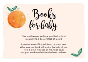 Bring a Book Card Little Cutie Neutral design preview