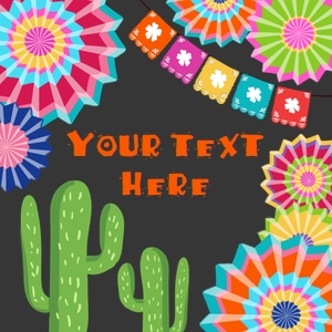 Favor Tag Fiesta Cactus Chalk design preview