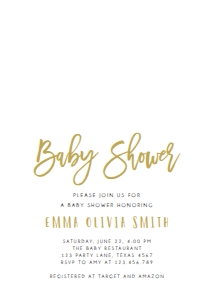 Baby Shower Invitation Rainbow Pastel Girl design preview