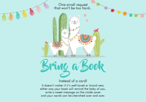 Bring a Book Llama Blue design preview