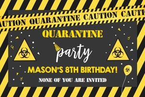 Quarantine Sign Yellow Black design preview