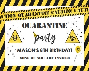 Quarantine Sign Yellow White design preview