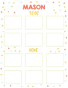 Visual Schedule Boy 2 design preview