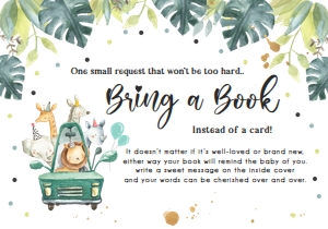Bring a Book Card Drive By Safari Blue design preview