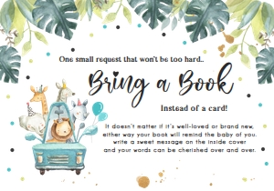 Bring a Book Card Drive By Safari Blue Car design preview