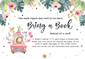Bring a Book Card Drive By Safari Pink Car design preview