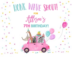 Sign Drive By Party Animals Girl Horizontal 16x20 design preview