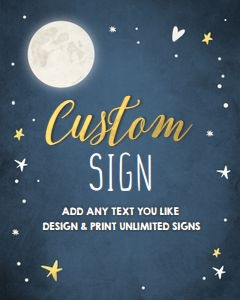 Custom Editable Sign Moon design preview