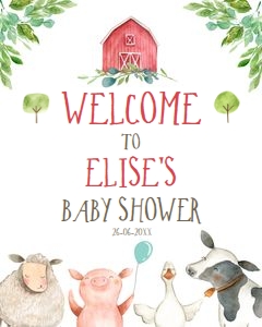 Welcome Sign Farm Animals Boy 2 design preview