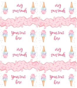 Food Labels Ice Cream Drips design preview