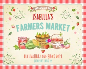 Welcome Sign Farmers Market design preview