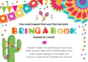 Brink a Book Card Fiesta White design preview