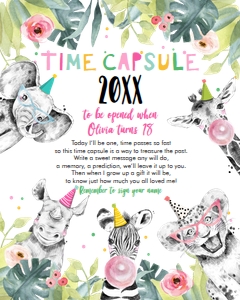 Time Capsule Party Animals Black and White Girl design preview