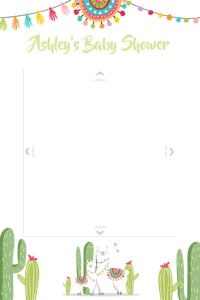 Photo Booth Frame Baby Shower Llama Chalk design preview