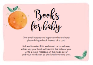 Bring a Book Card Little Cutie Pink design preview