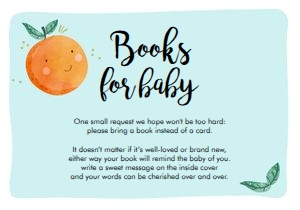 Bring a Book Card Little Cutie Blue design preview