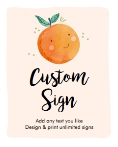 Custom Editable Sign Little Cutie Neutral design preview